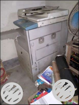 Gray And Blue Photocopier Machine