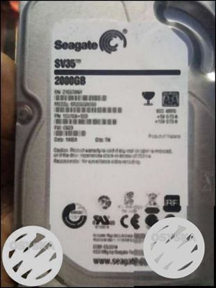 Gray Seagate SV35 2000 GB Hard Disk Drive