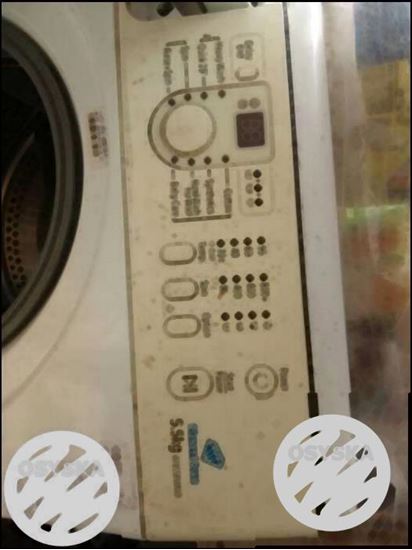 White And Beige Front-load Washer