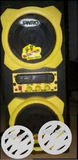 Yellow And Black jbl boffer and speaker