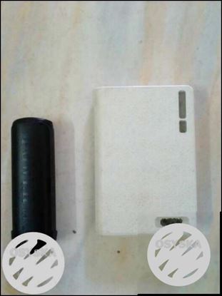 Two Black And White Intex Power Banks