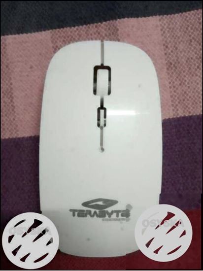 White And Black Wireless Computer Mouse