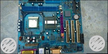 Blue Computer Motherboard