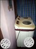 White And Gray Front-load Clothes Dryer