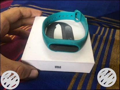 Mi band 2 with heart rate sensor with blue strap