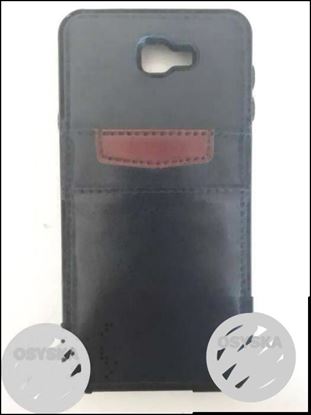 Black Leather cover wallet for SAMSUNG J7 PRIME